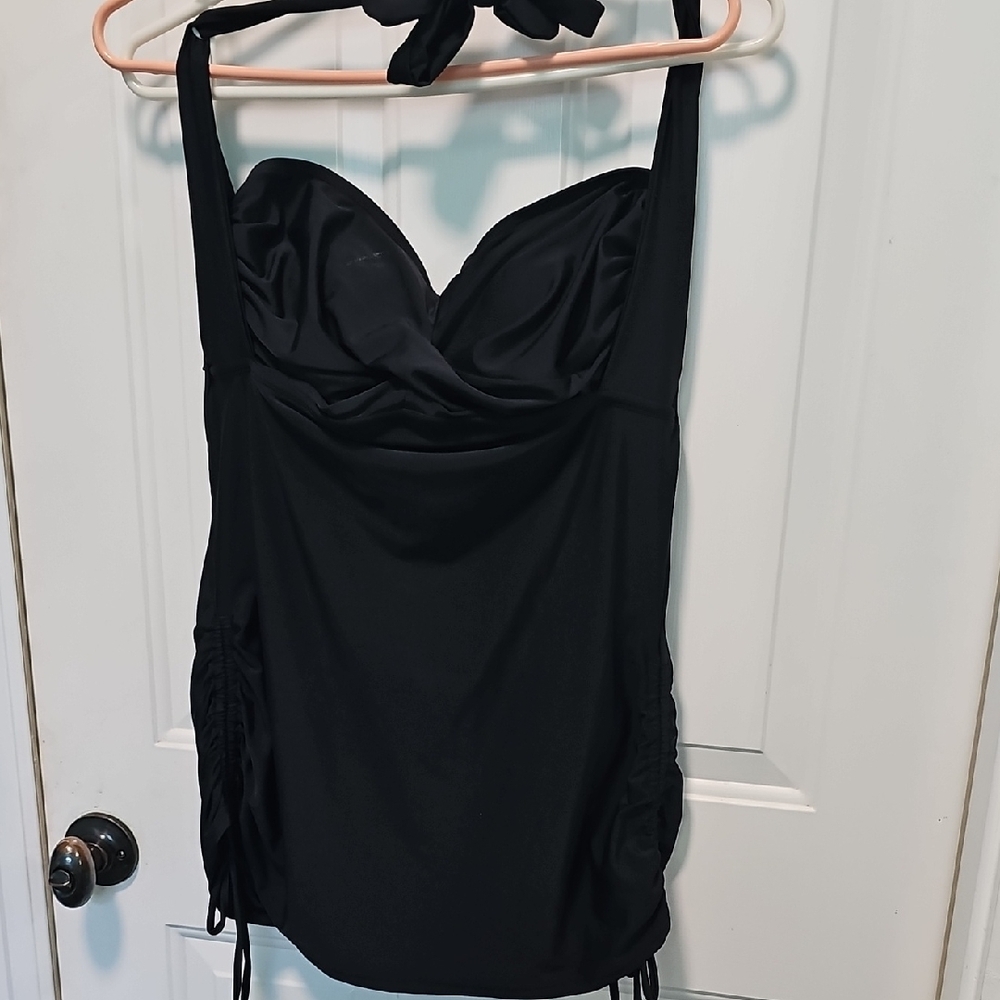 Love My Curves Black Halter Swimsuit Size 14